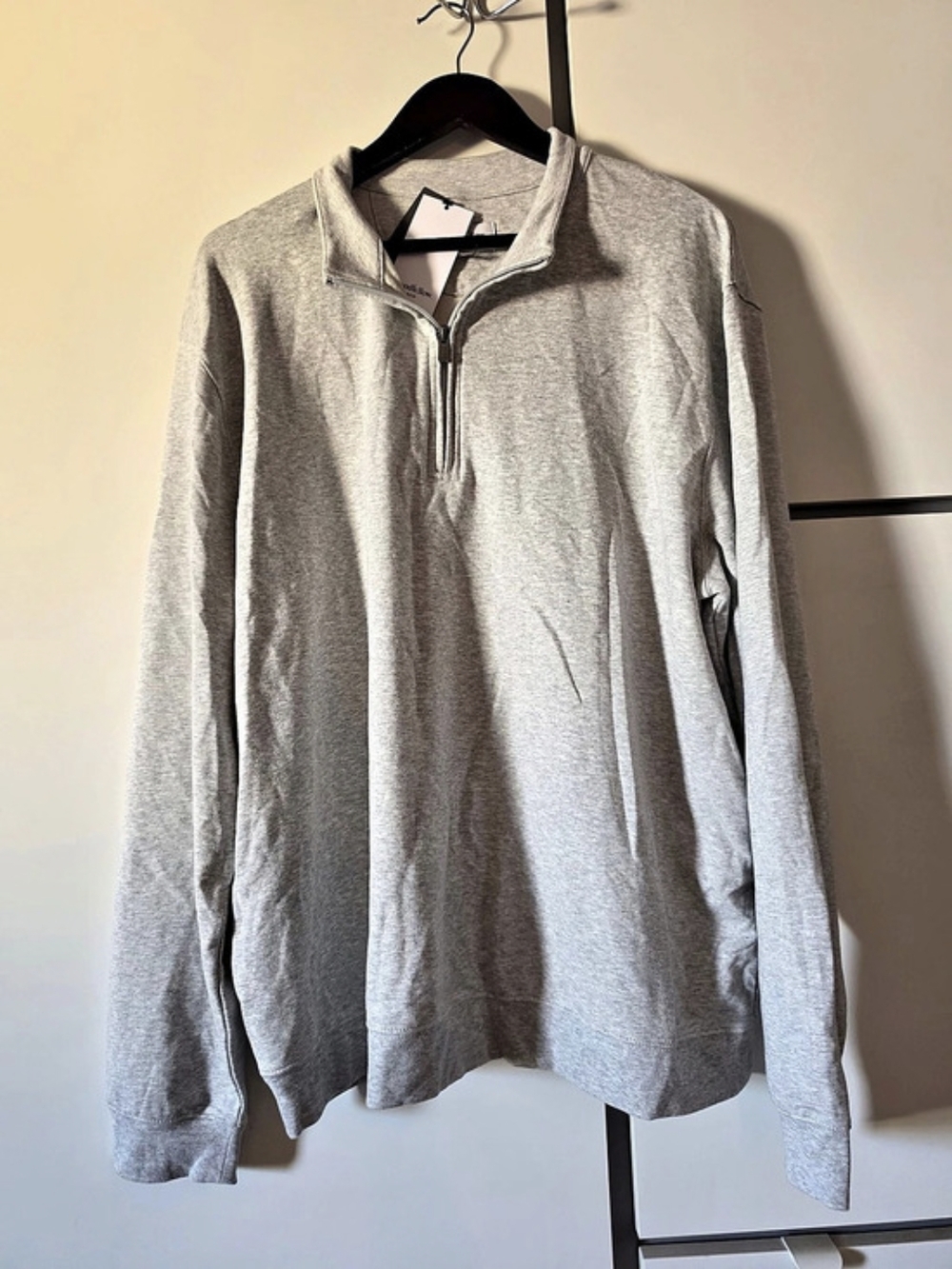 Goodfellow & Co Men's Vintage 1/4 Zip Sweatshirt Gray